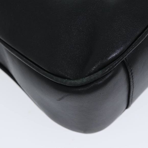 GUCCI Bamboo Hand Bag Leather 2way Black 001 1638 Auth 79644 - Picture 14 of 16